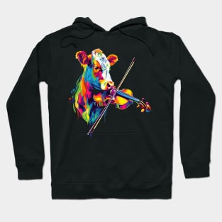 Cow Playing Violin Hoodie